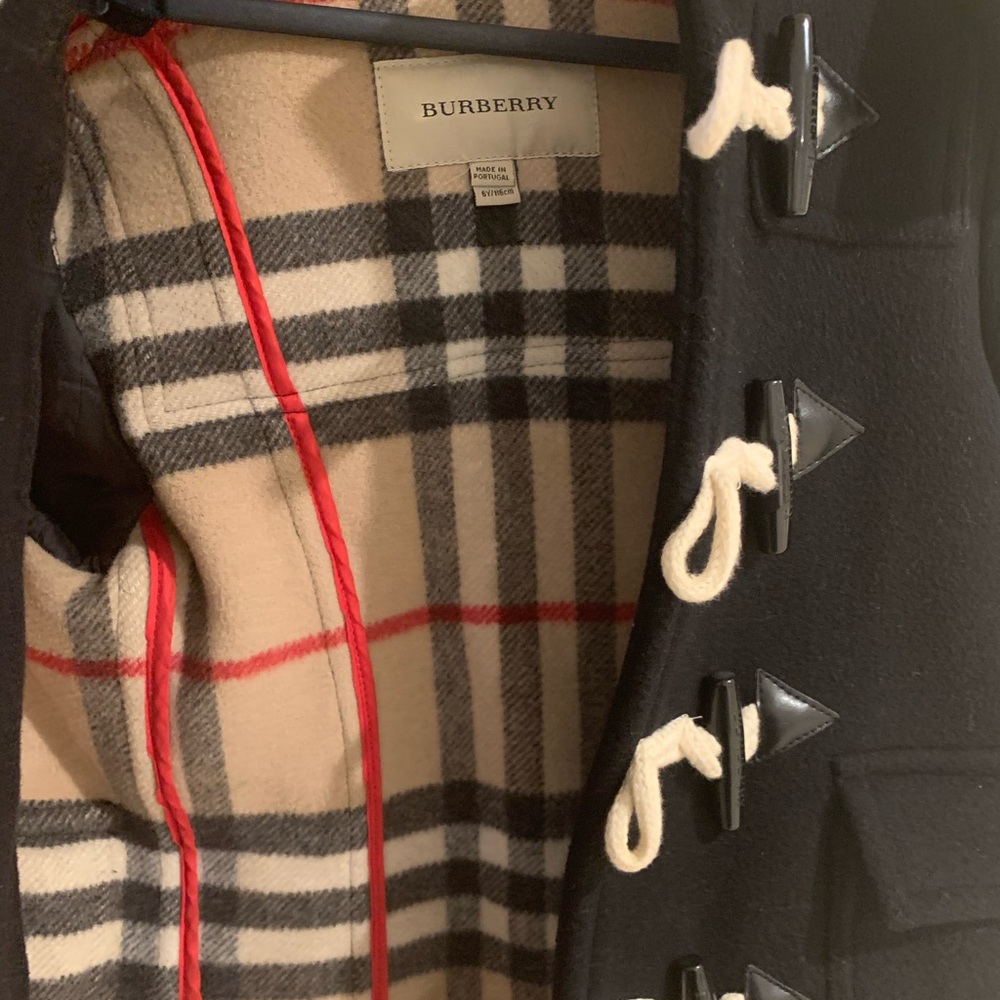 Boys Burberry 100% Wool Coat size 6